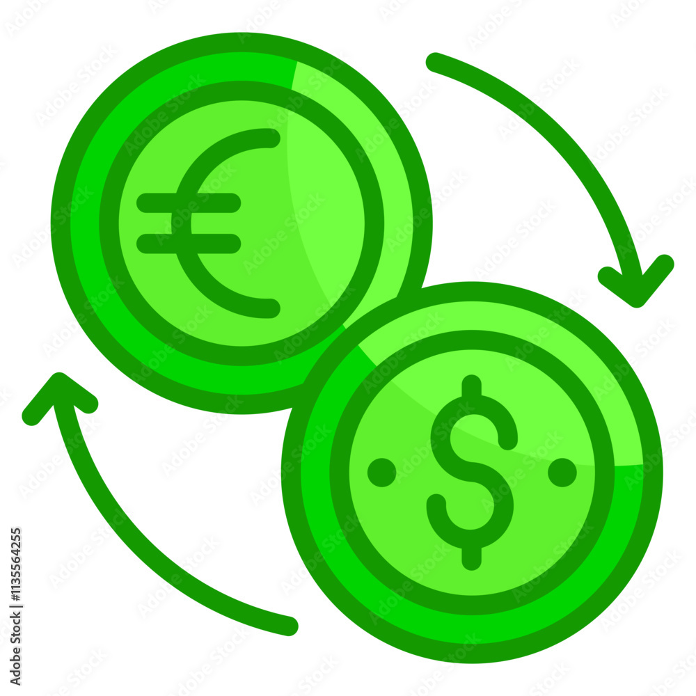 Poster currency exchange icon element for design