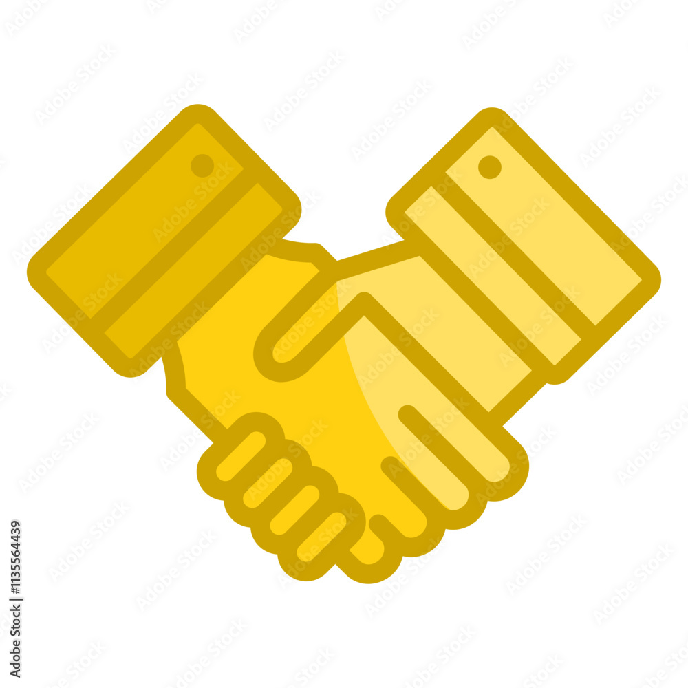 Poster Handshake  Icon Element For Design