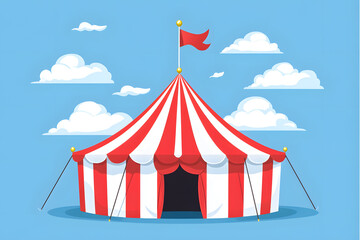 Obraz premium Classic Circus Tent Under a Sunny Sky