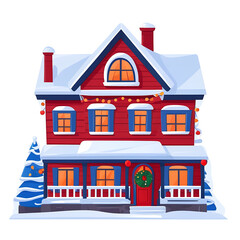 Festive Christmas Street featuring colorful houses, whimsical trees, and a magical holiday spirit.