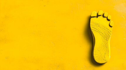 Yellow Foot Print Abstract Background