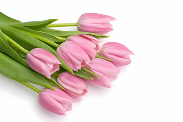 Naklejka premium Pink Tulips Bouquet Illustration