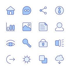 set of application and website support icons