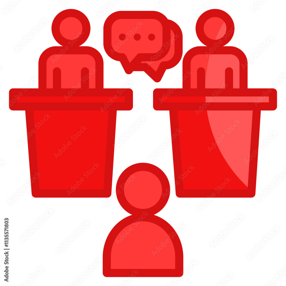 Poster Interview  Icon Element For Design