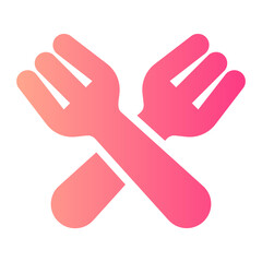 Fototapeta premium cutlery gradient icon