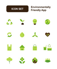 set of eco friendly app icons