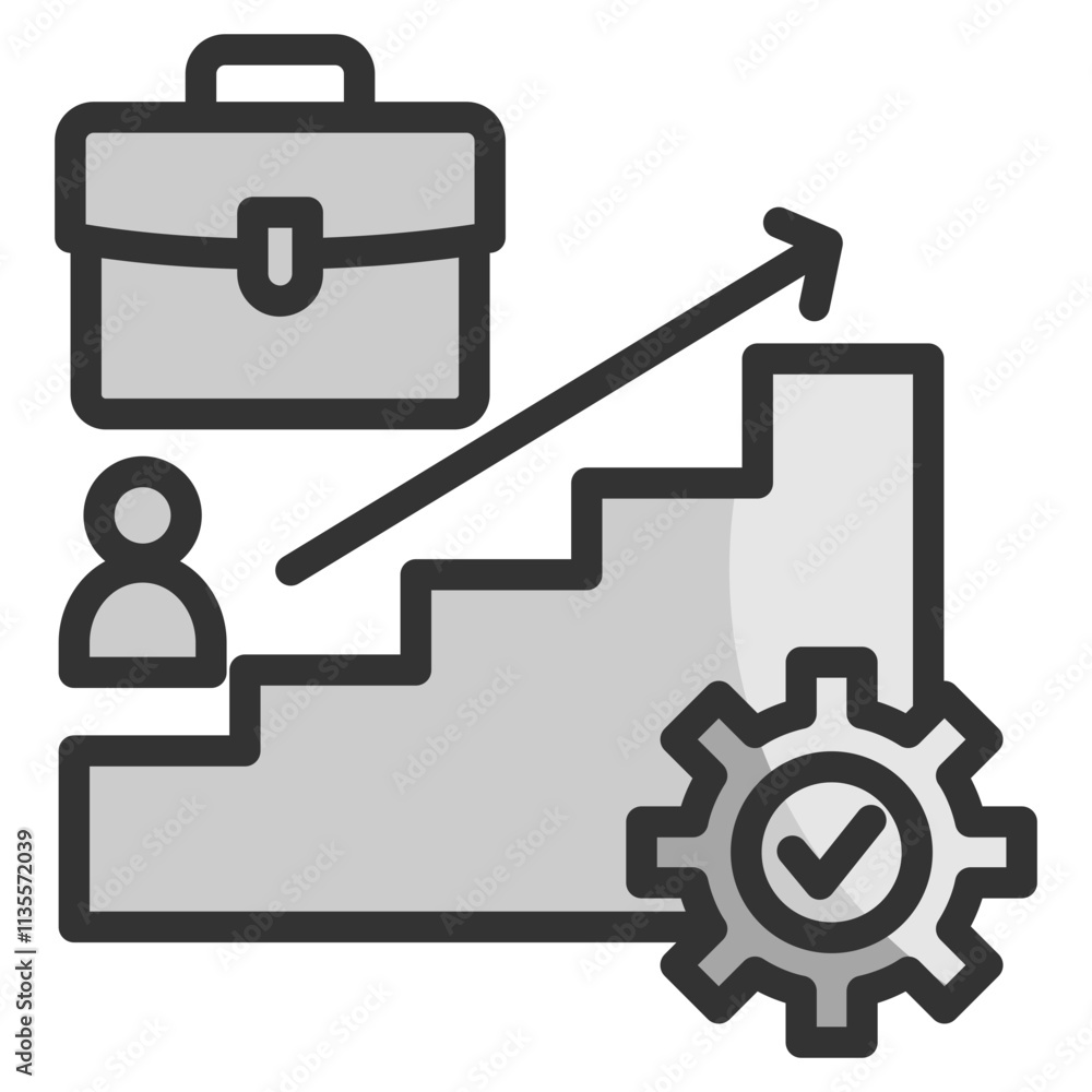 Poster career development icon element for design