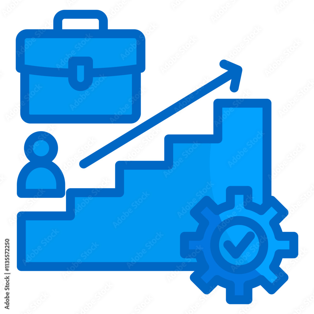 Poster career development icon element for design