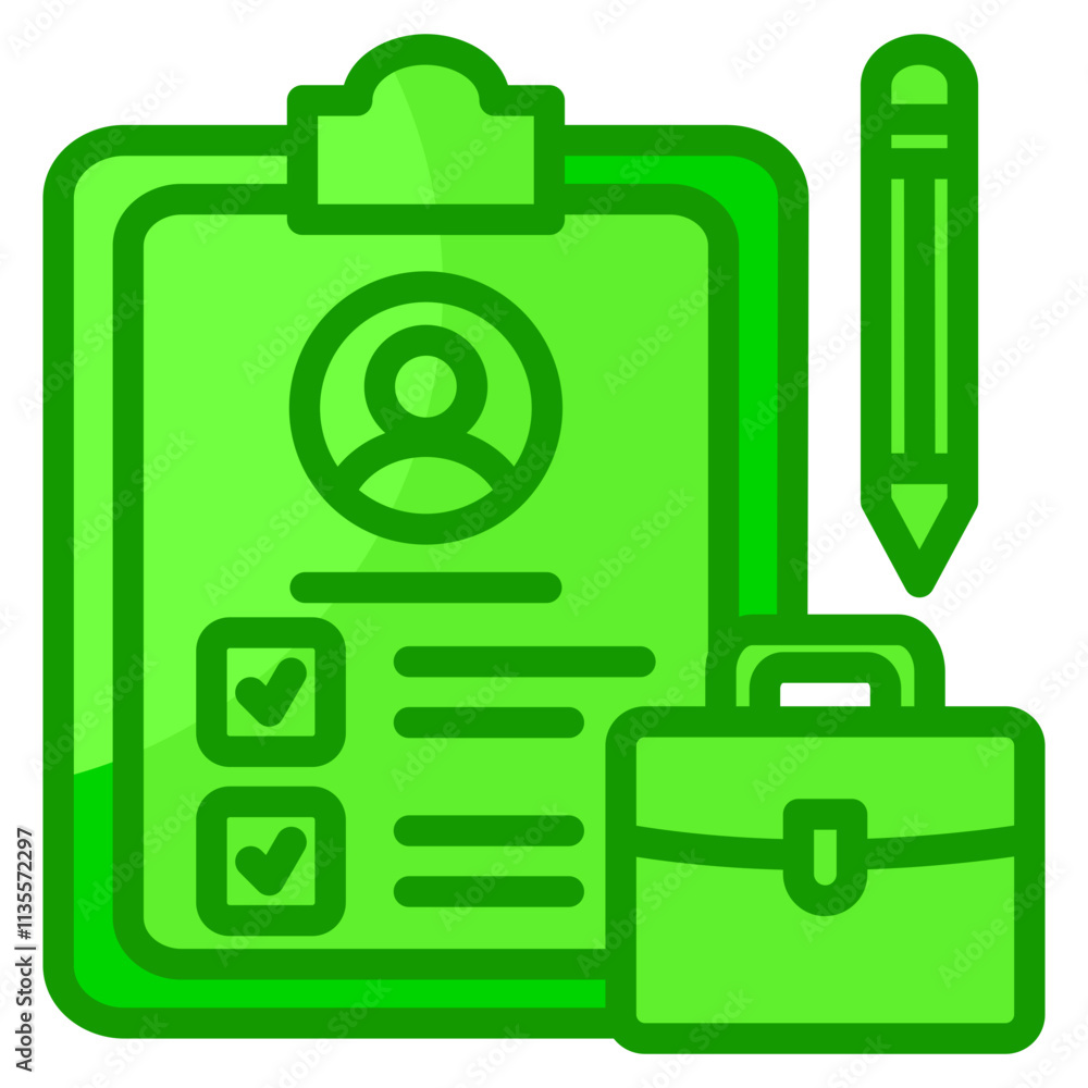 Poster job application icon element for design