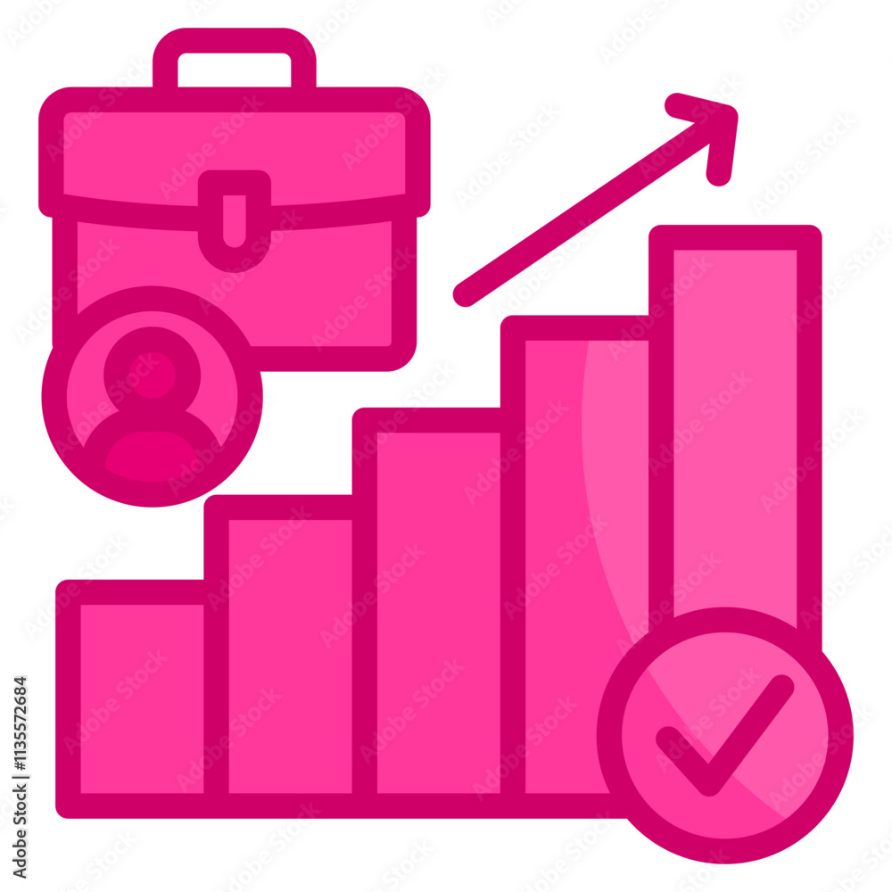 Poster career path icon element for design