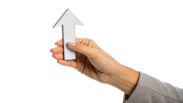 hand holding a arrow