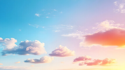 Fototapeta premium Golden hour sky over tranquil horizon nature photography serene environment