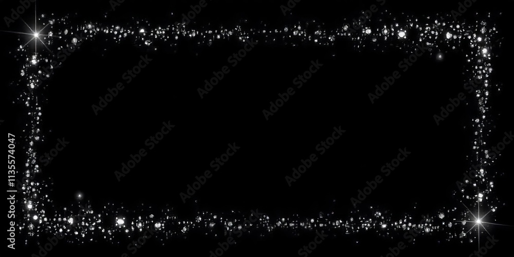Poster sparkling frame with abstract light effects