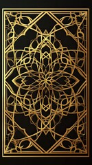 Golden Intricate Floral Art Deco Design