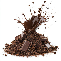 Fototapeta premium Dirt Pile With Chocolate Decoration