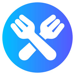 cutlery gradient icon