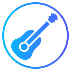 Naklejka premium guitar gradient icon
