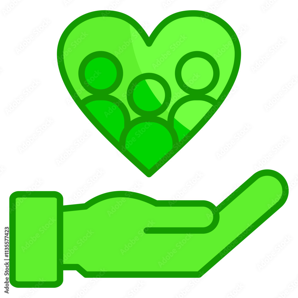 Poster community support icon element for design