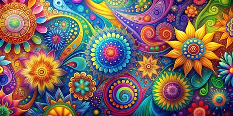 Colorful and vibrant wallpaper background with abstract designs, , wallpaper, background, colorful, vibrant, abstract