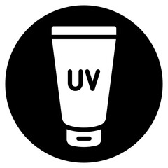 sunscreen glyph icon