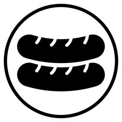 sausage glyph icon