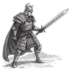 Obraz premium medieval knight with sword