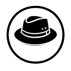 Stylish Fedora Hat Icon 