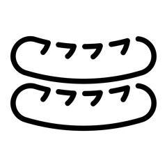 sausage line icon