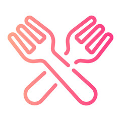 cutlery gradient icon