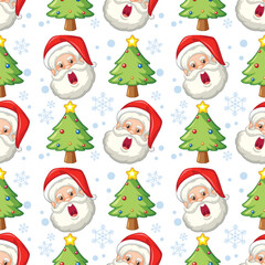 Festive Santa and Christmas Trees