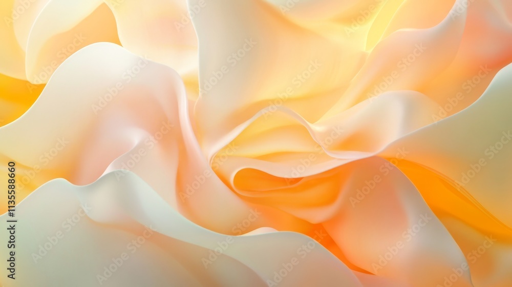Poster flowing whispers of color abstract space digital art soft tones close-up visual serenity
