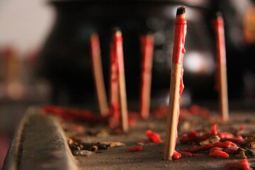 candle in a temple
