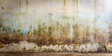 Naklejka premium Dirty and grime-covered wall , dirty, grime, wall, texture, background, rough, surface, grungy, stained, weathered, aged, old