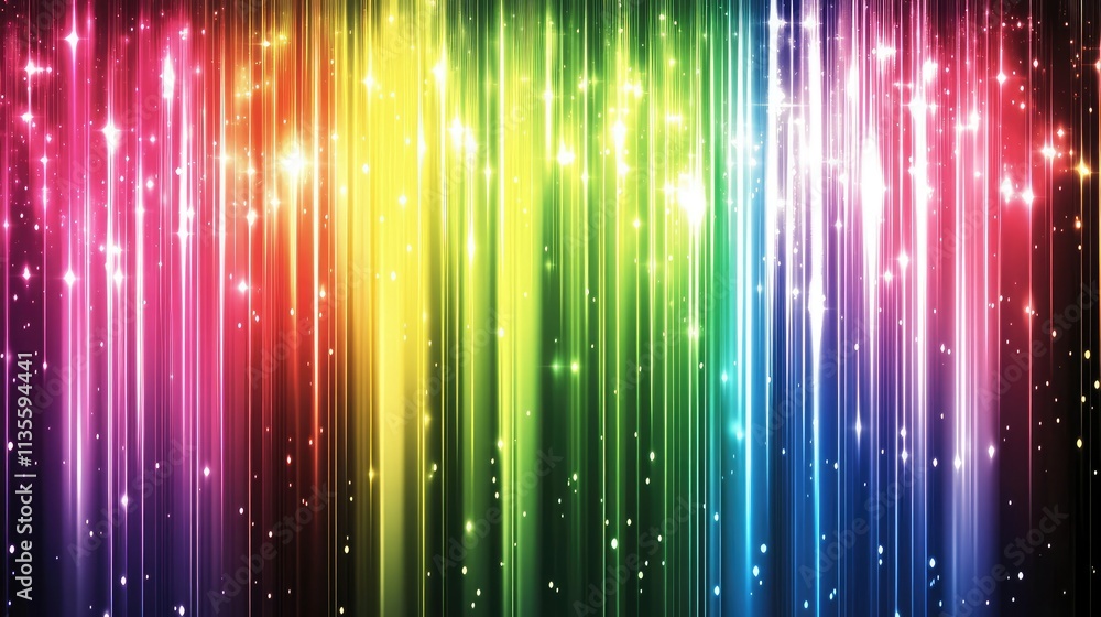 Poster vibrant colorful abstract background with light and sparkling effects