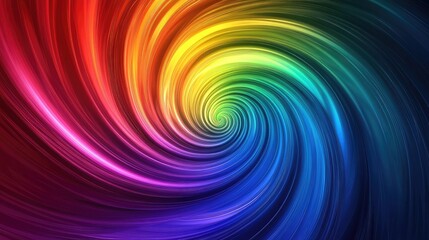 Colorful Swirl Pattern with Vibrant Rainbow Shades and Swirling Design