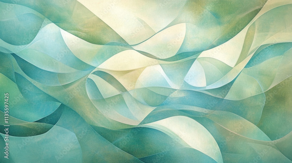 Poster fluid motion waves abstract art digital design calm environment aesthetic view serenity concept for 