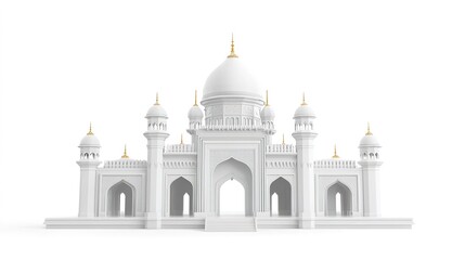 Palace on White Background