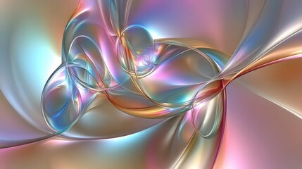Abstract Colorful Swirls and Light Patterns in Soft Gradient Background