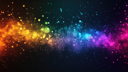 Fototapeta premium Colorful Abstract Background with Vibrant Bokeh and Light Effects