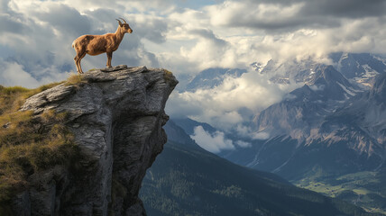 Mountain Goat on Clifftop