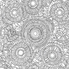 Black and White Mandala Pattern.