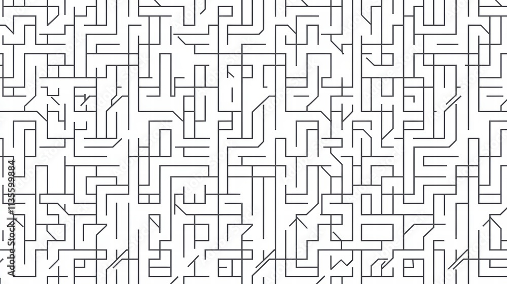 Poster abstract maze pattern.