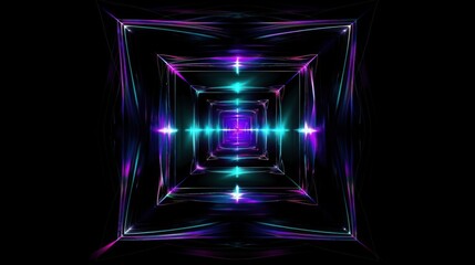 Fototapeta premium Abstract future background with glowing neon light effect. Vector illustration.