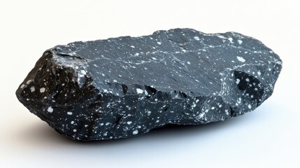 a black rock with white specks