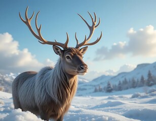 deer in winter