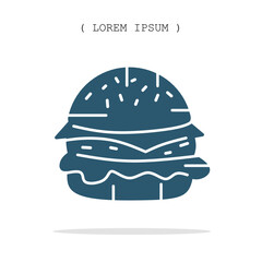 Vector symbol. Burger icon illustration. Stock vector symbol illustration design.