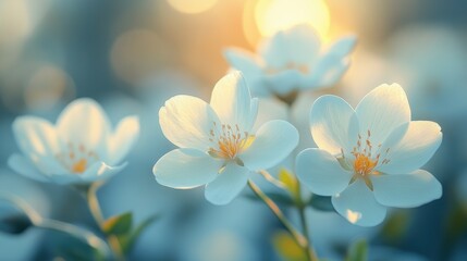 Obraz premium a close up of white flowers