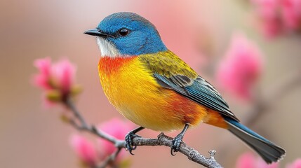 Obraz premium a colorful bird with a white background