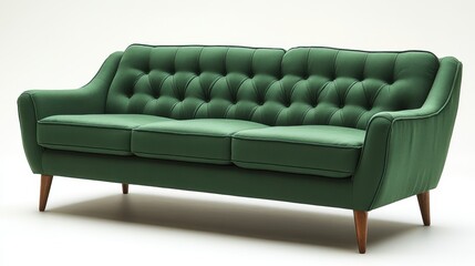 Obraz premium a green couch with wooden legs