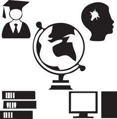 Education,globe, earth, geography, education, global, world, ocean, terrestrial, business vector design icon symbol 